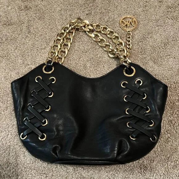 Michael Kors Black Leather Handbag - Picture 3 of 7